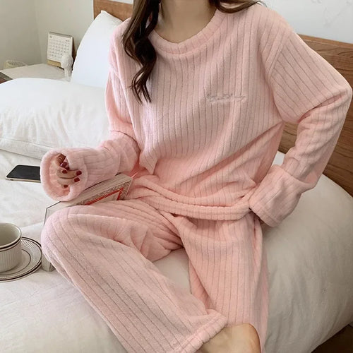 Women's Autumn Winter Pajama 2 Piece Sets