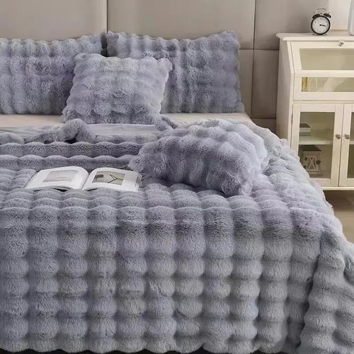 Winter Imitation Fur Plush Blanket