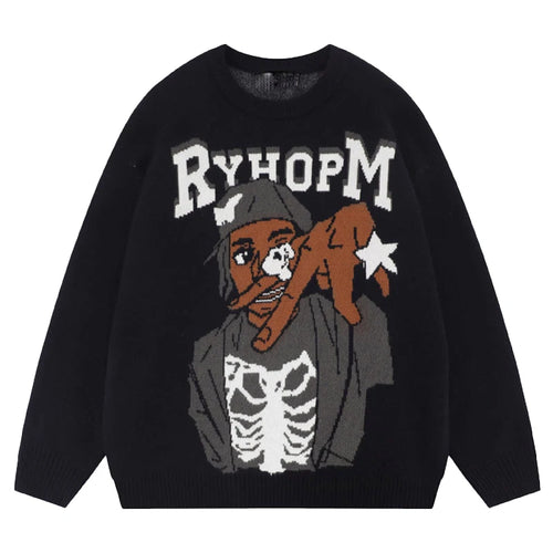 Oversized Anime Graffiti Vintage Sweater