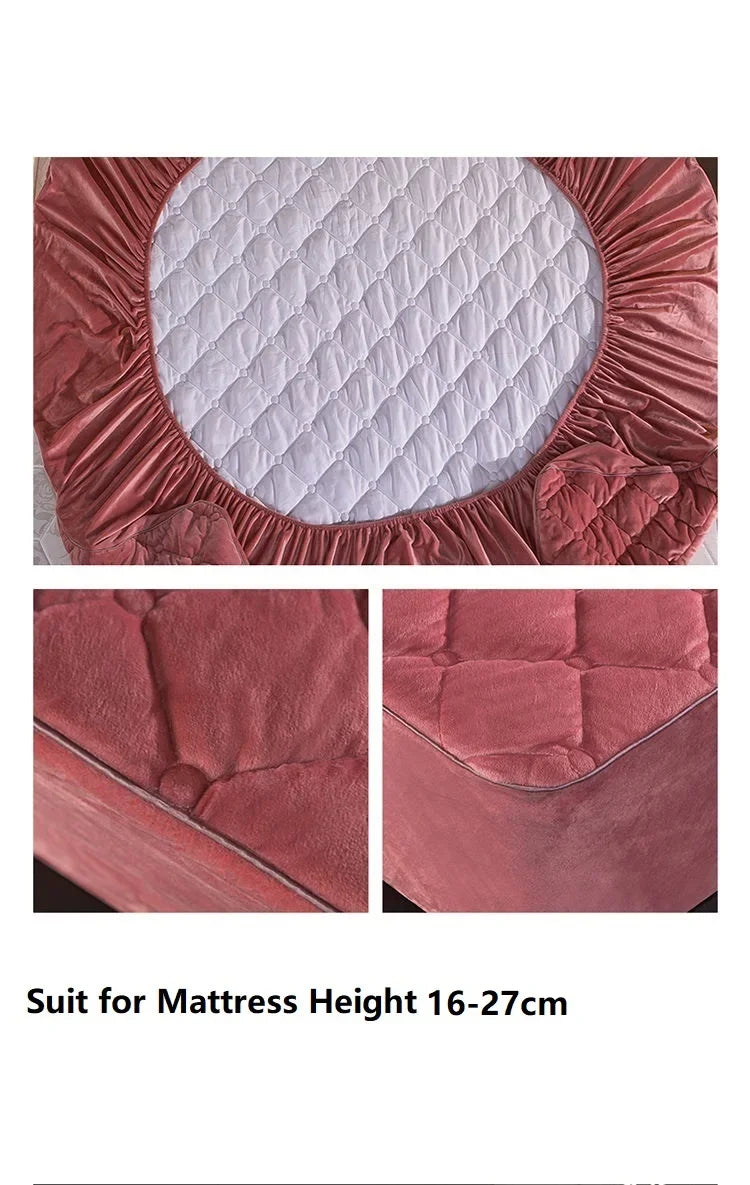 Crystal Velvet Quilted Mattress Cover