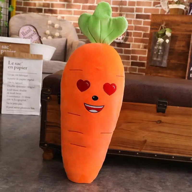 Expression Carrot Plush Novelty Pillow