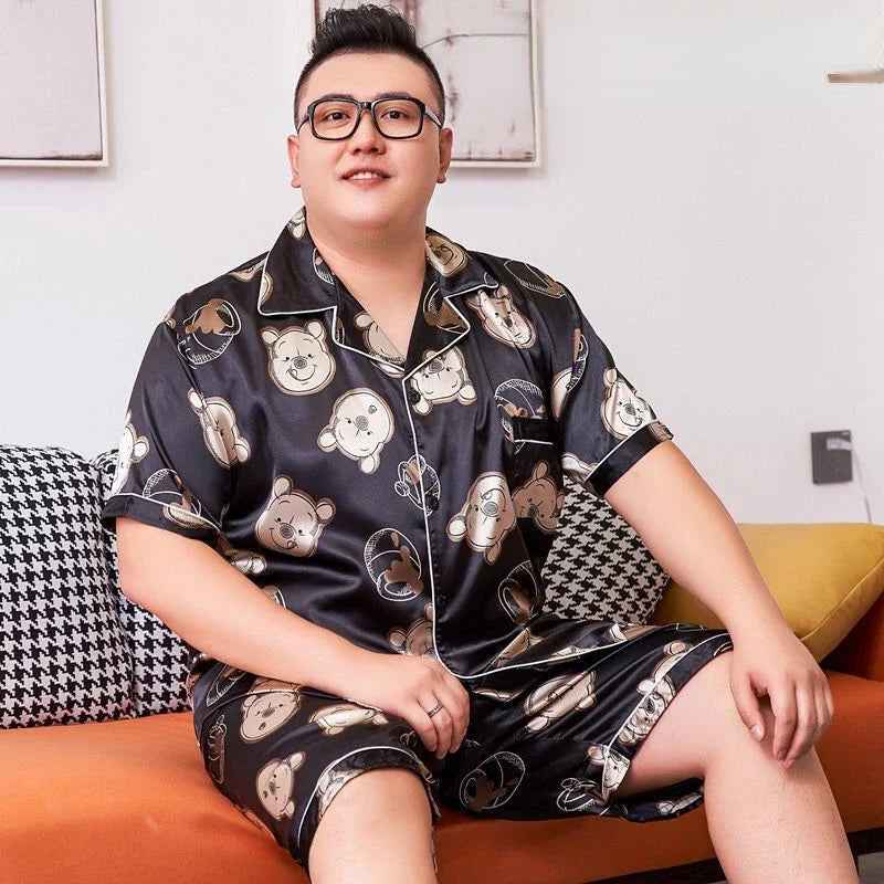 Men's Plus Size Pajamas Extra Large Summer Short Sleeve Shorts