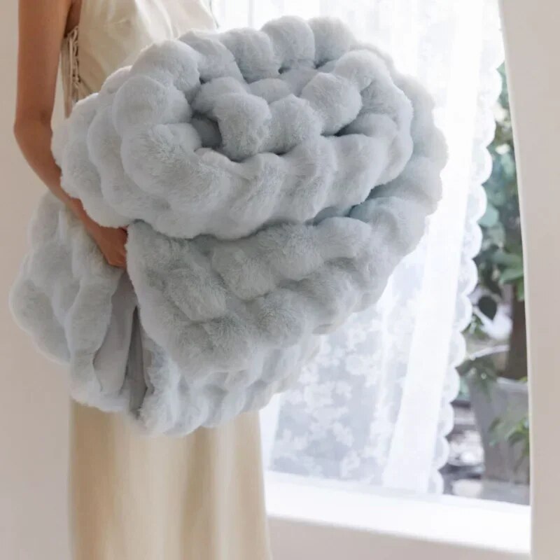 Winter Imitation Fur Plush Blanket