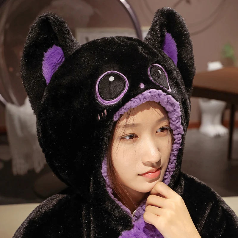 Lovely Plush Soft Cloak | Capybara or Black Cat