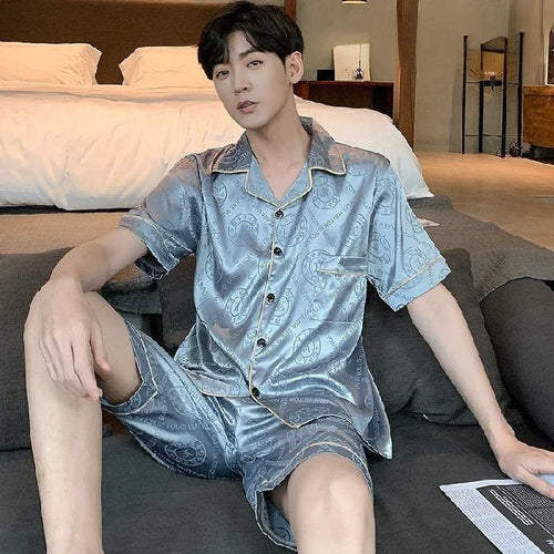 Men's Plus Size Pajamas Extra Large Summer Short Sleeve Shorts