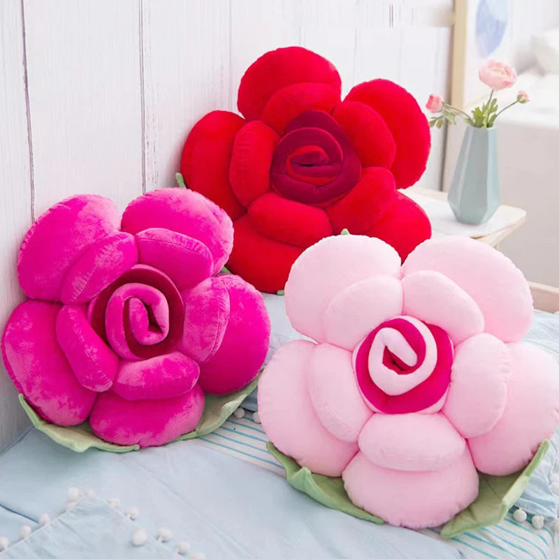 Stereoscopic Rose Novelty Throw Pillows