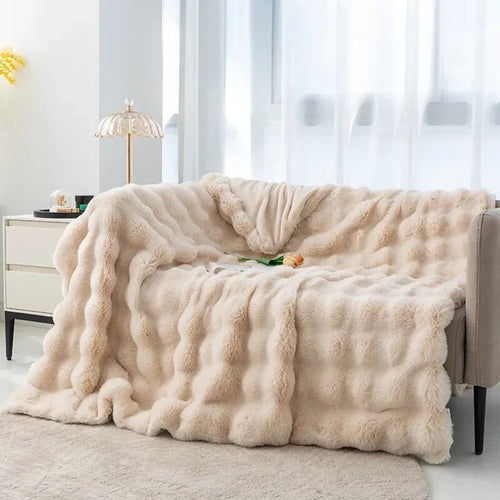 Winter Imitation Fur Plush Blanket