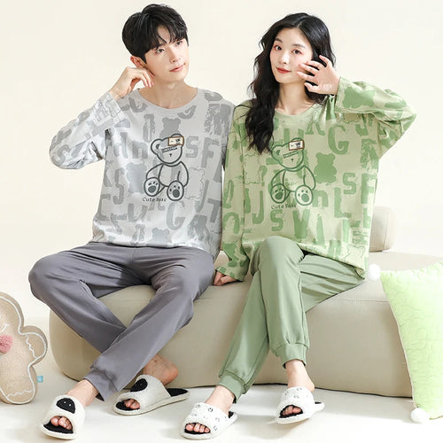 Dinosaur Cartoon Cotton Pajamas for Adults