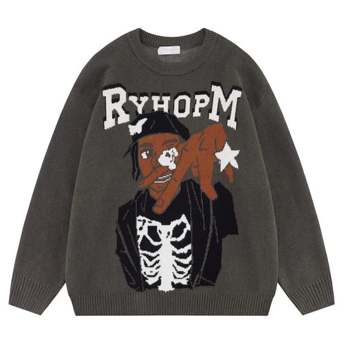 Oversized Anime Graffiti Vintage Sweater