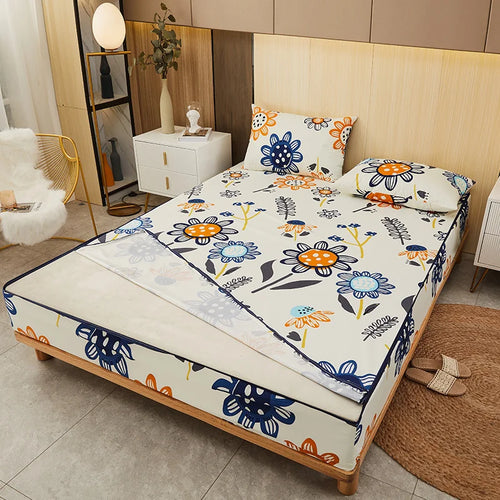 Printed Waterproof Mattress Cover with Zipper