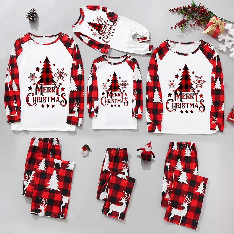 Christmas Matching Family Pajamas Set – Including Mom, Dad, Kids, Baby & the Dog!