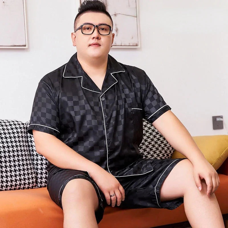 Men's Plus Size Pajamas Extra Large Summer Short Sleeve Shorts