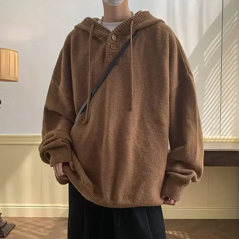Retro Oversized Hooded Sweater
