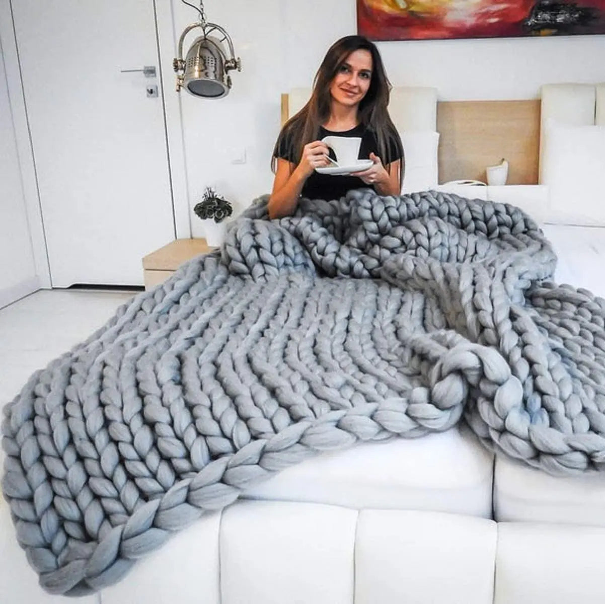 Handmade Chunky Knit Blanket