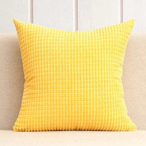 Soft Corduroy Corn Grain Decorative Throw Pillow Cover