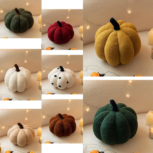 High-Quality Woody Decor Pumpkin Shaped Pillow – Plush Nordic Elegance for Fall