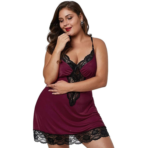 Spaghetti Strap Lace Nightgown – Plus Size Sleepwear That Slays in Comfort and Charm