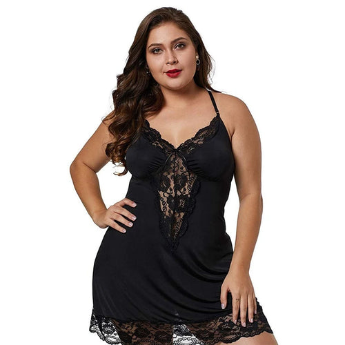 Spaghetti Strap Lace Nightgown – Plus Size Sleepwear That Slays in Comfort and Charm