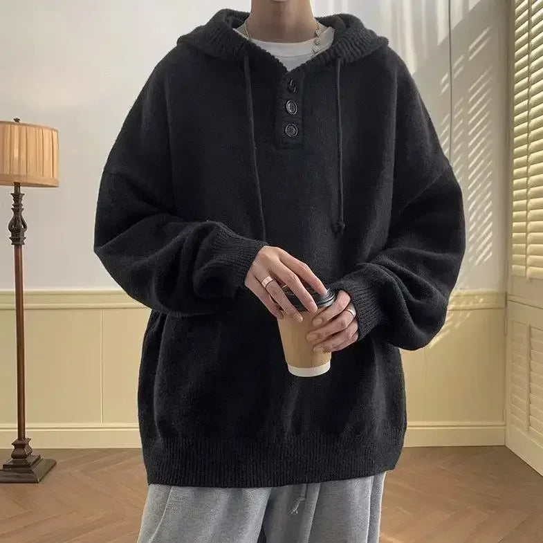 Retro Oversized Hooded Sweater