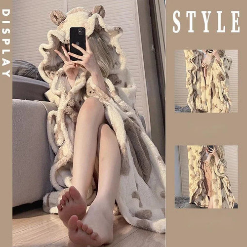 Krul Octopus Cape Plush Pajamas – Dive Into Cozy Halloween Fun!