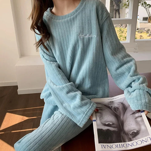Women's Autumn Winter Pajama 2 Piece Sets