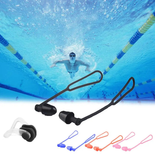 Waterproof Swimming Earplugs & Nose Clip