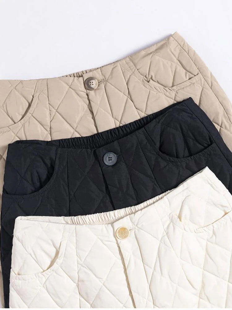 Thick Snow Wear High Waist Pants
