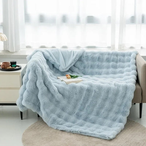 Winter Imitation Fur Plush Blanket