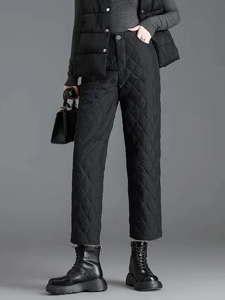 Thick Snow Wear High Waist Pants