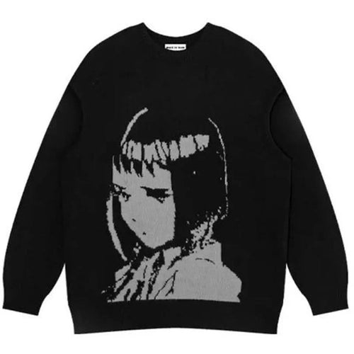 Oversized Anime Graffiti Vintage Sweater