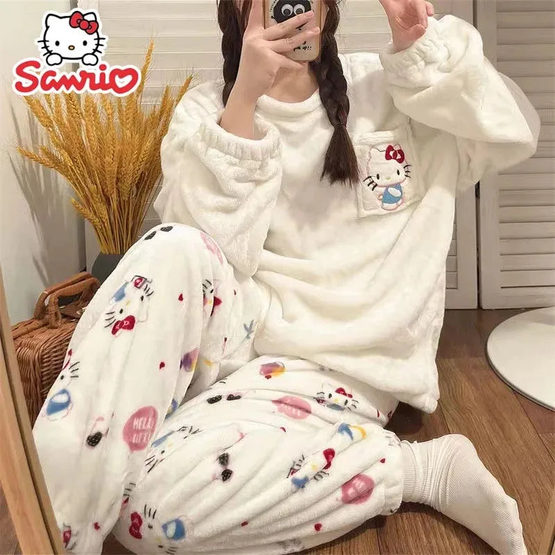Hello Kitty Coral Fleece Pajama Pants