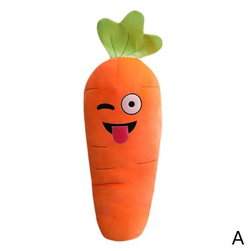 Expression Carrot Plush Novelty Pillow