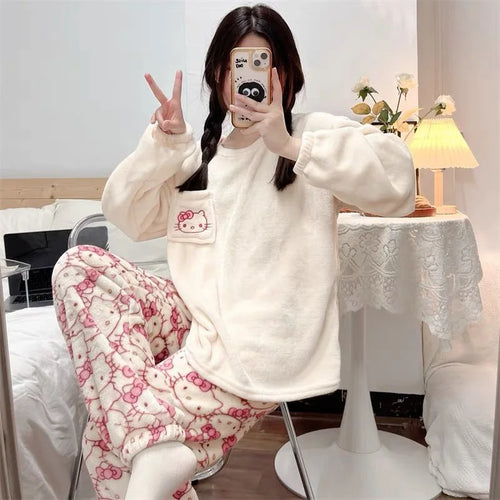 Hello Kitty Coral Fleece Pajama Pants