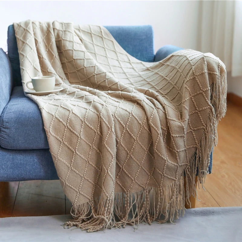Orange Gift Knitted Throw Blankets