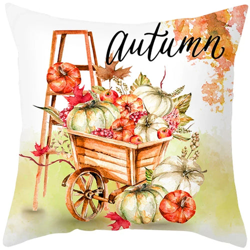 Autumn Fall Pumpkin Pillow Case