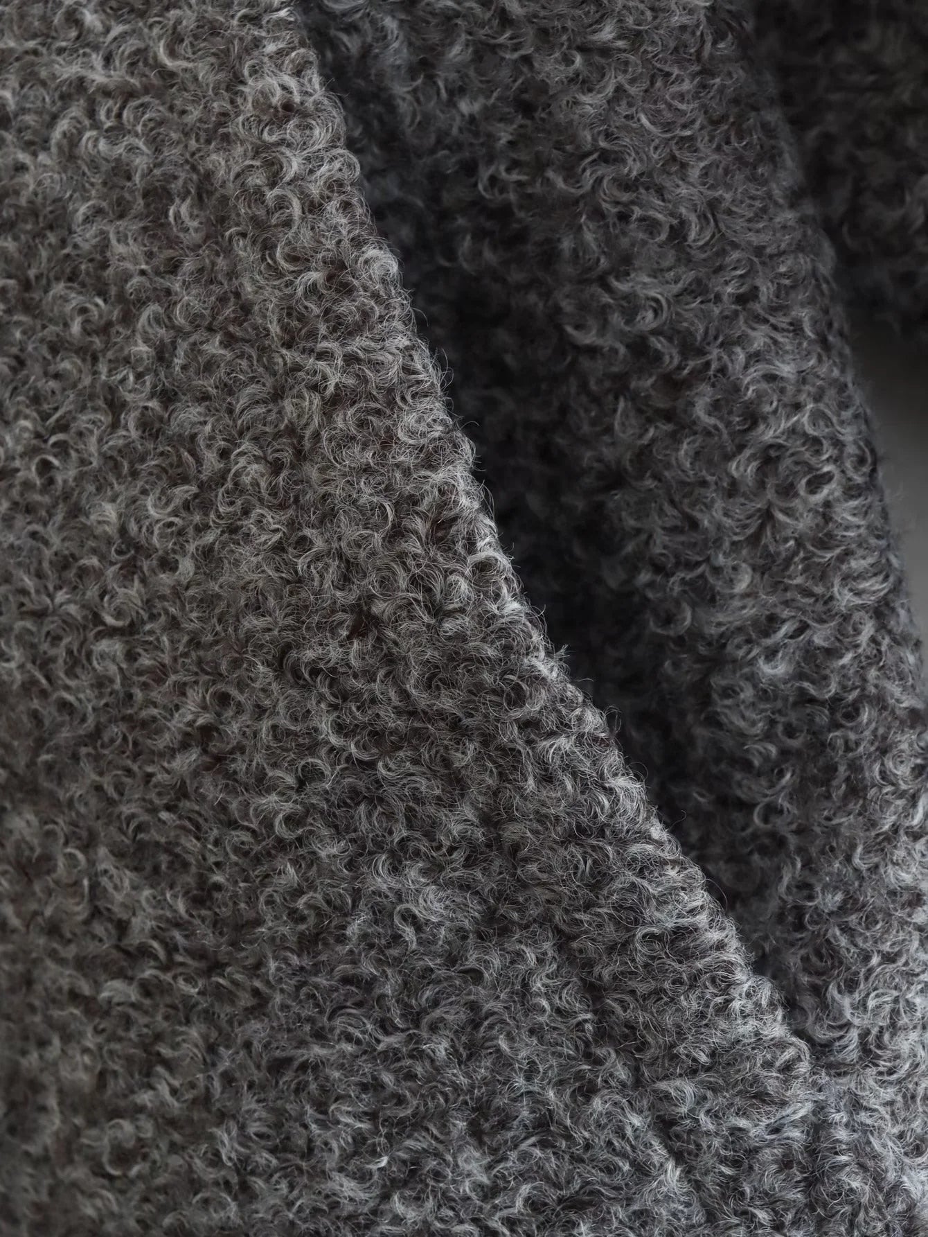 Chic Solid Grey Oversized Sweater