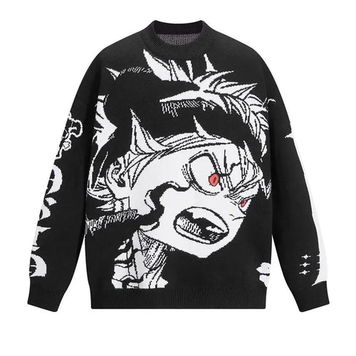 Oversized Anime Graffiti Vintage Sweater