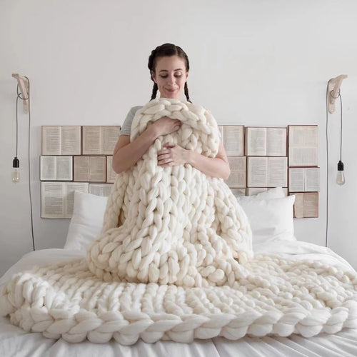 Handmade Chunky Knit Blanket