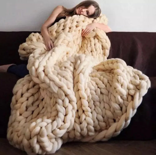 Handmade Chunky Knit Blanket