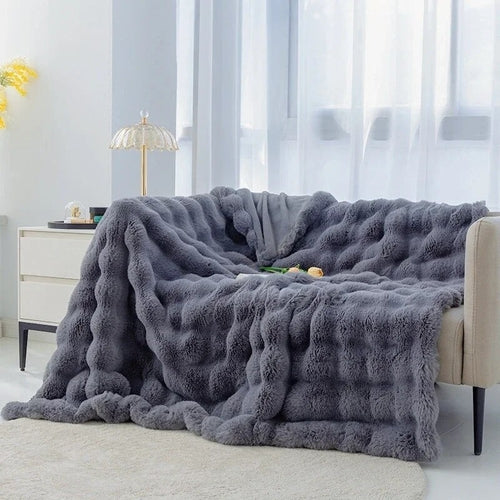 Winter Imitation Fur Plush Blanket