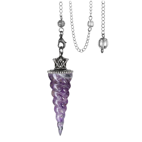 Resin 7 Chakra Aquamarines Pendulum Natural Chip Stone Crystal Pendant