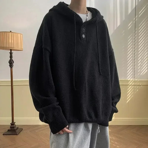 Retro Oversized Hooded Sweater