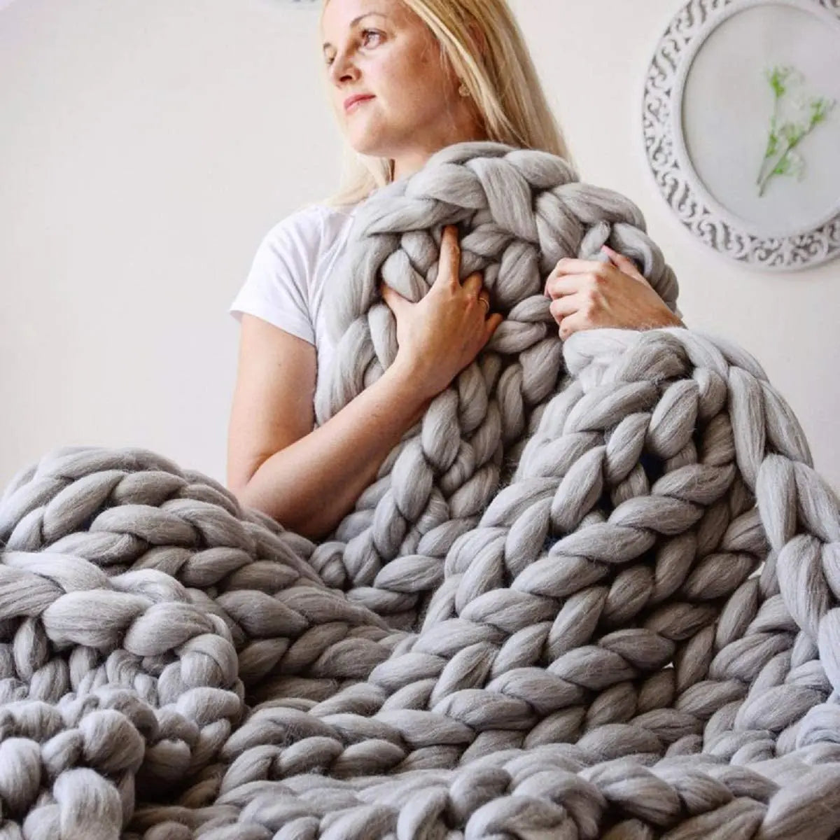 Handmade Chunky Knit Blanket