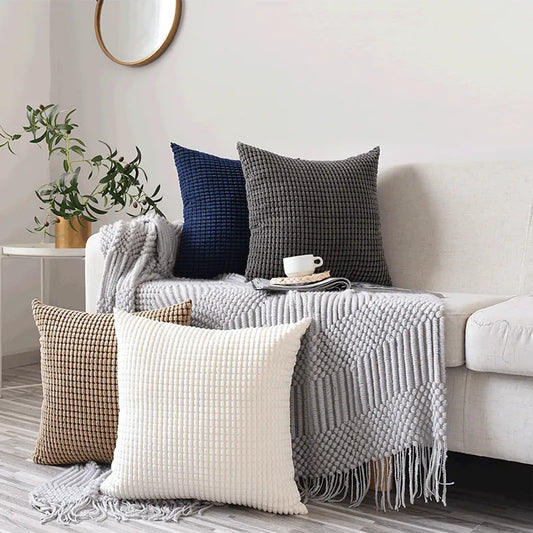 Soft Corduroy Corn Grain Decorative Throw Pillow Cover – Cozy Texture Meets Stylish Comfort
