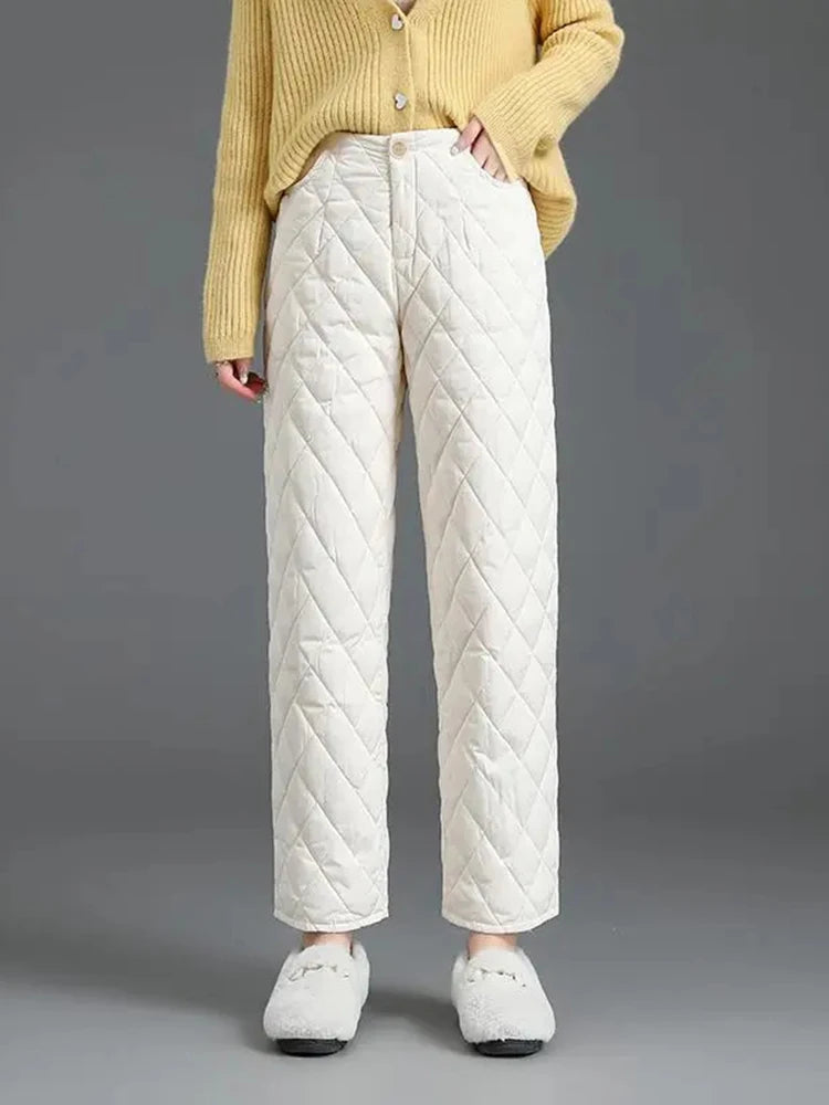 Thick Snow Wear High Waist Pants