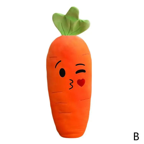 Expression Carrot Plush Novelty Pillow