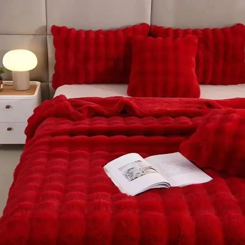 Winter Imitation Fur Plush Blanket