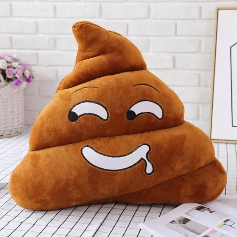 25CM Brown Smiley Pillow - Poop Emoji