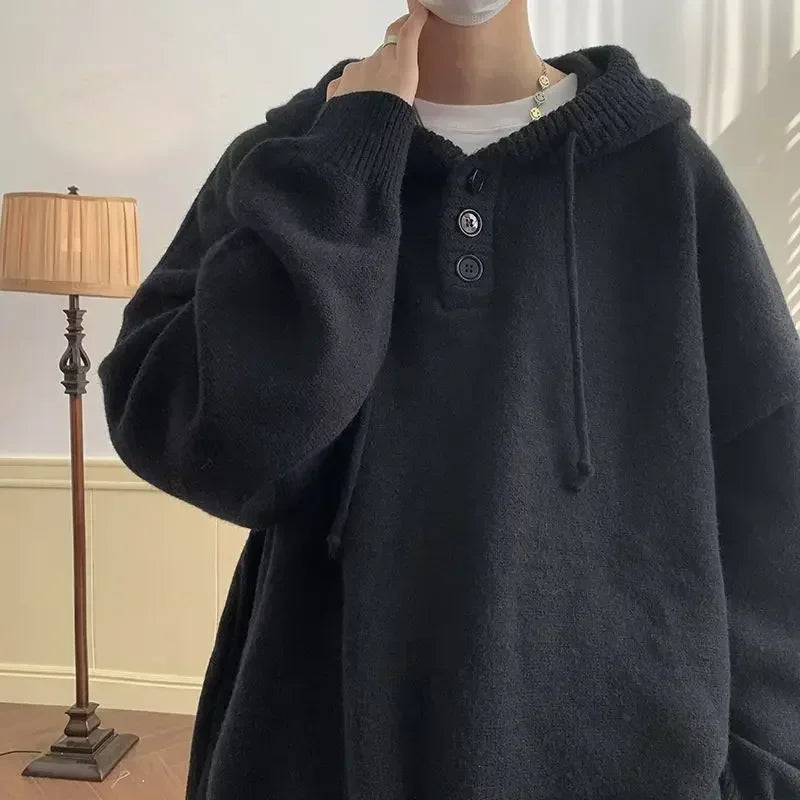 Retro Oversized Hooded Sweater