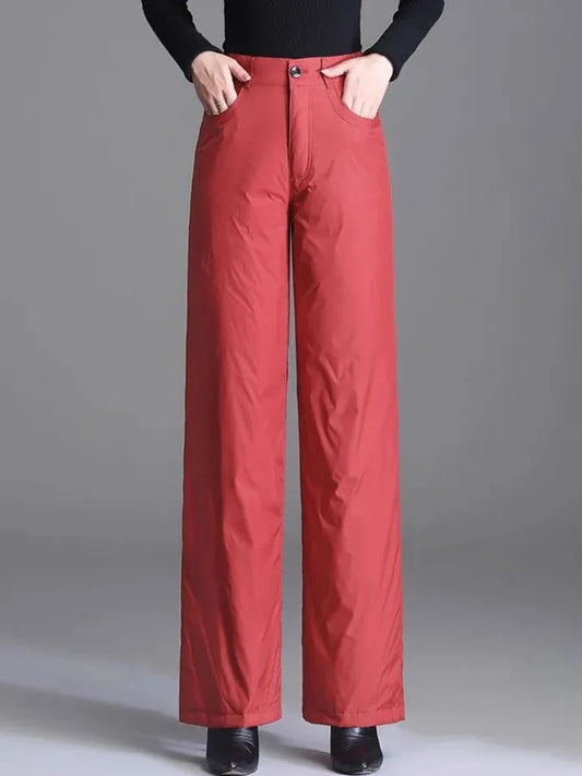 Winter High Waist Down Cotton Wide Leg Pants – Chill? Never Heard of Her.